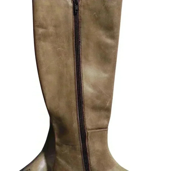 NICO NERINI Vero Cuoio Brown Leather Zip Up Riding Boots Size 38 US 8 - Picture 10 of 14